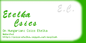 etelka csics business card